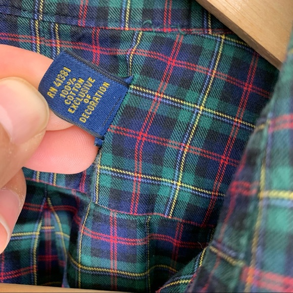 Ralph Lauren Green Plaid Button Down Shirt Size L - Picture 5 of 5